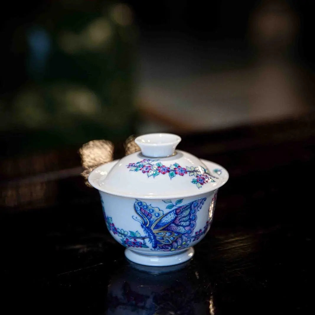 Die Lian Hua 110cc - Jing De Zhen Porcelain Gaiwan zycschina