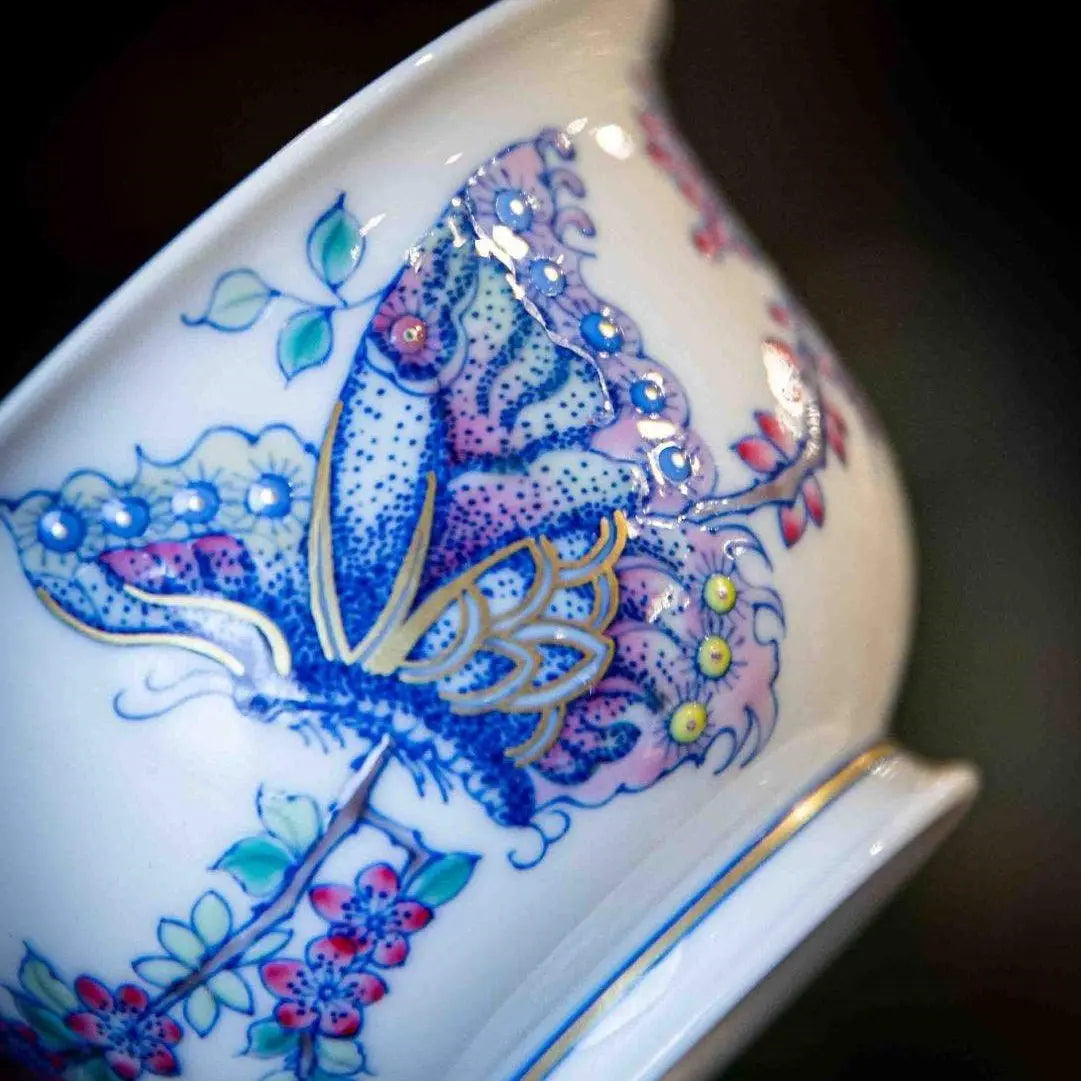 Die Lian Hua 110cc - Jing De Zhen Porcelain Gaiwan zycschina