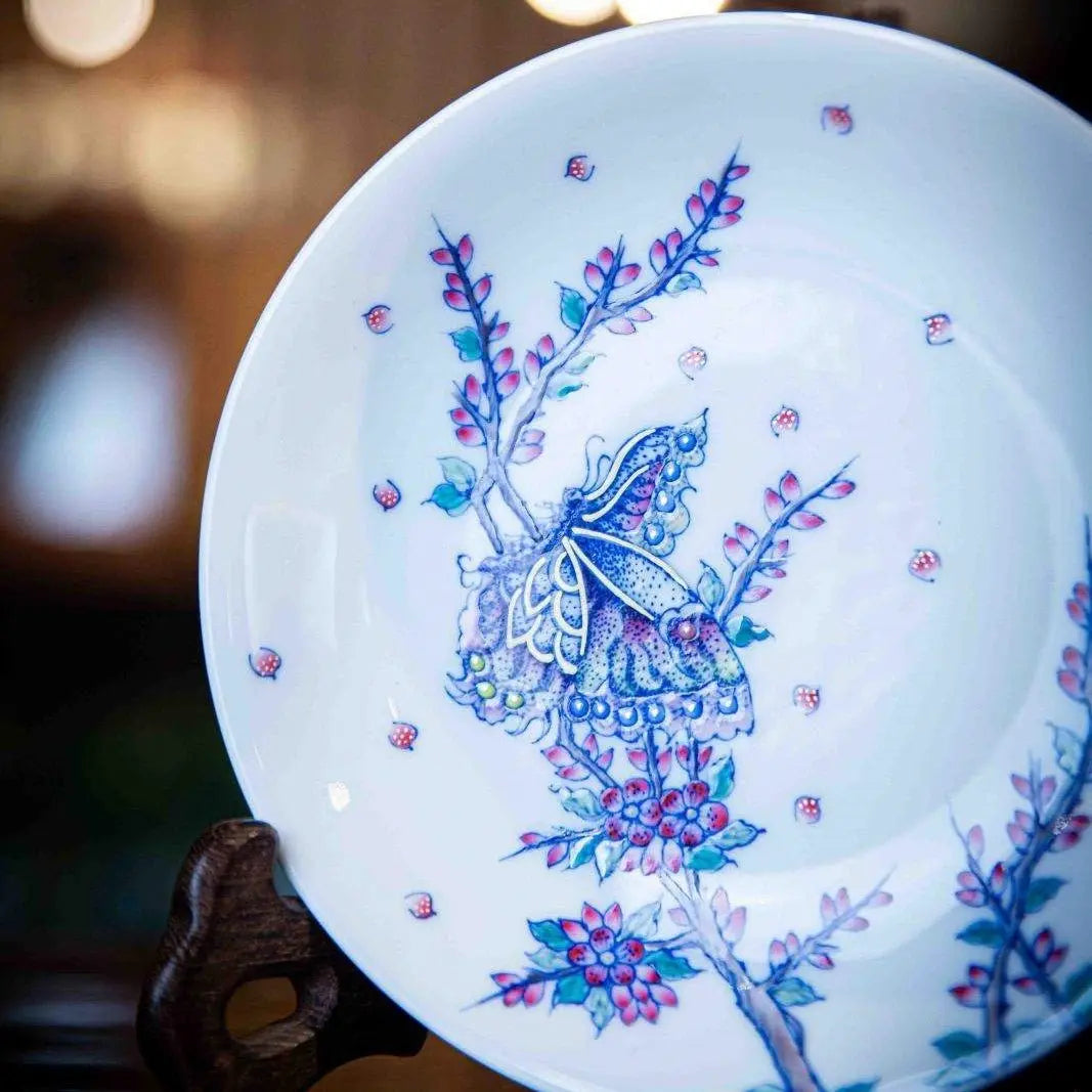 Die Lian Hua 110cc - Jing De Zhen Porcelain Gaiwan zycschina