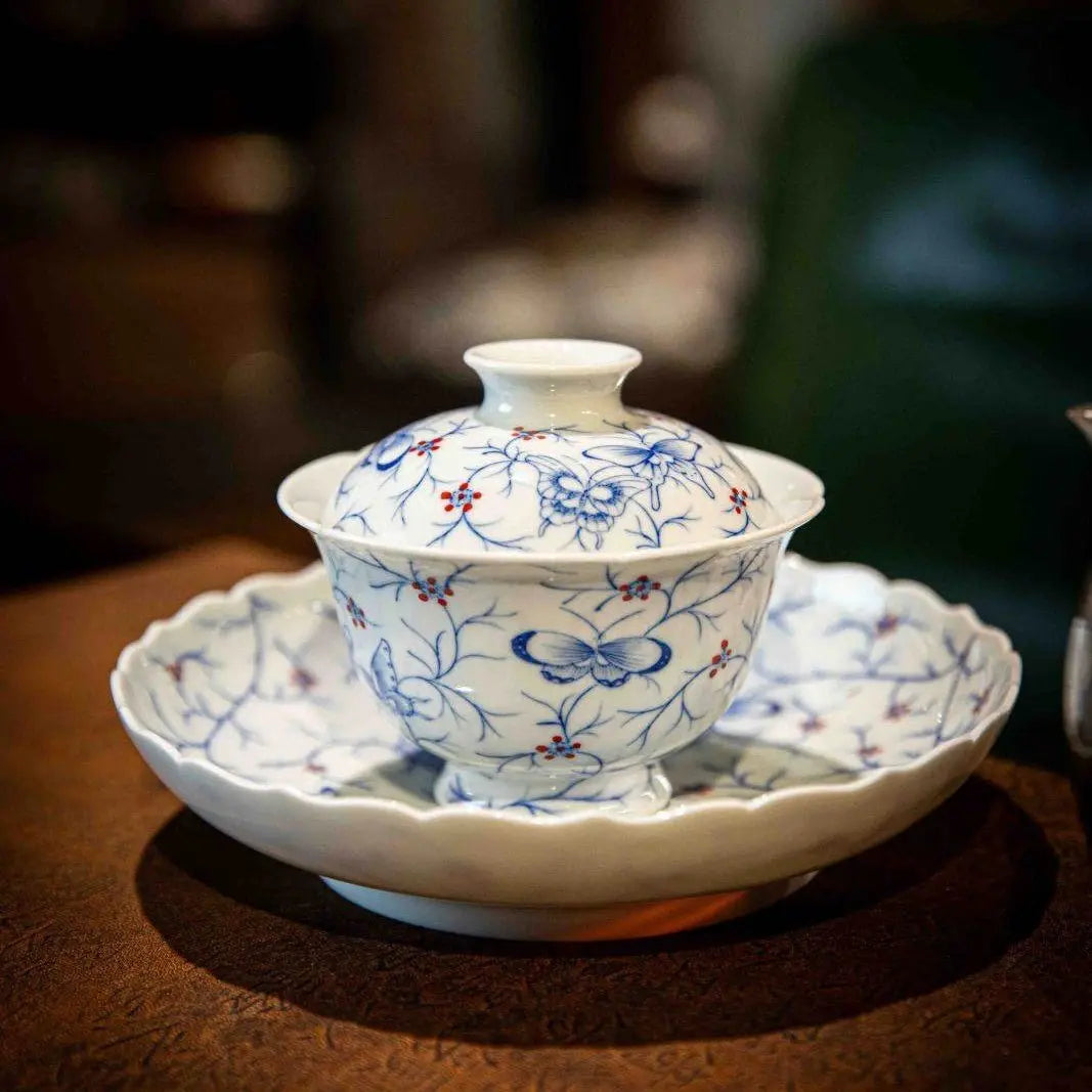 Die Lian Hua 110cc - Jing De Zhen Porcelain Gaiwan zycschina