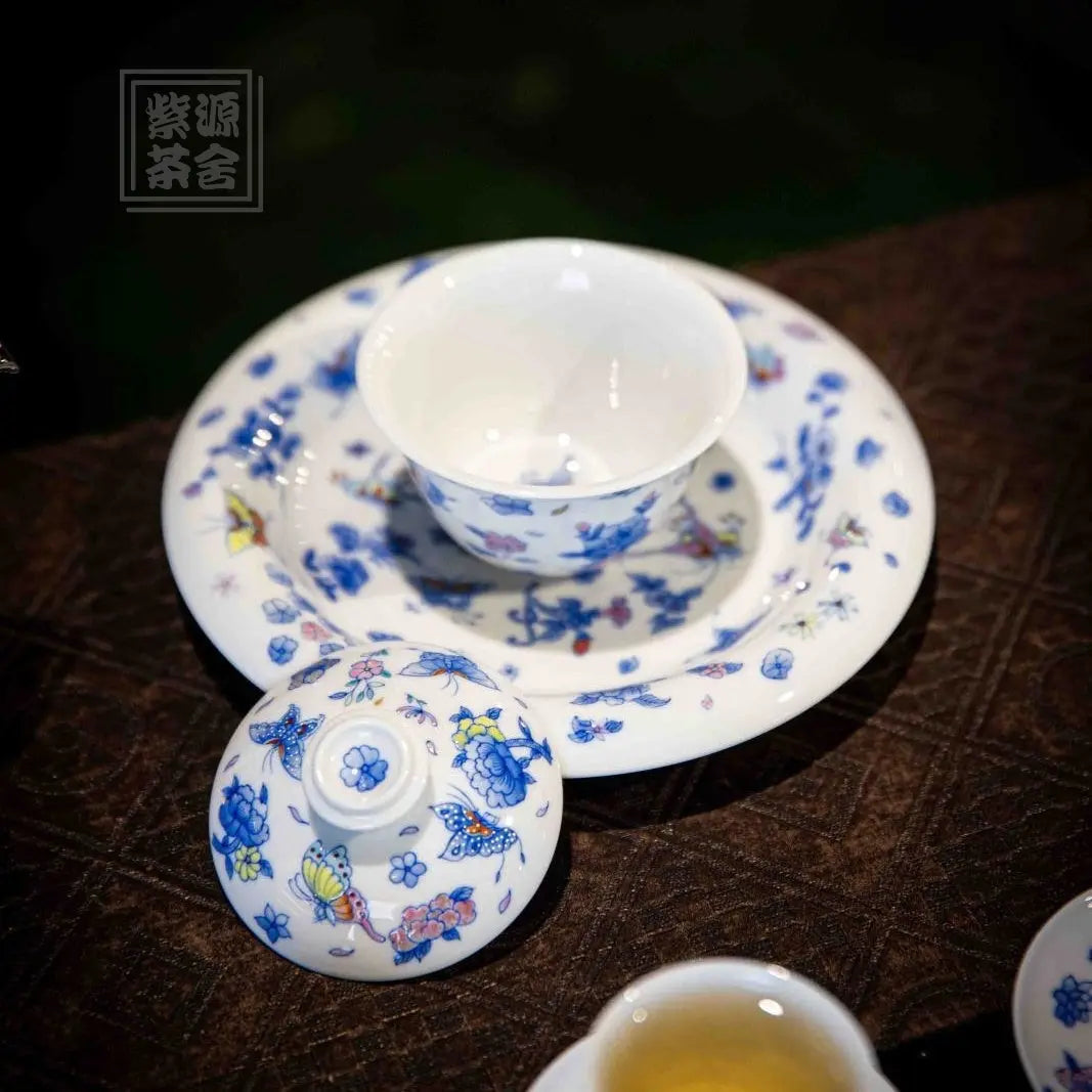 Die Lian Hua - Jing De Zhen Porcelain Gaiwan zycschina