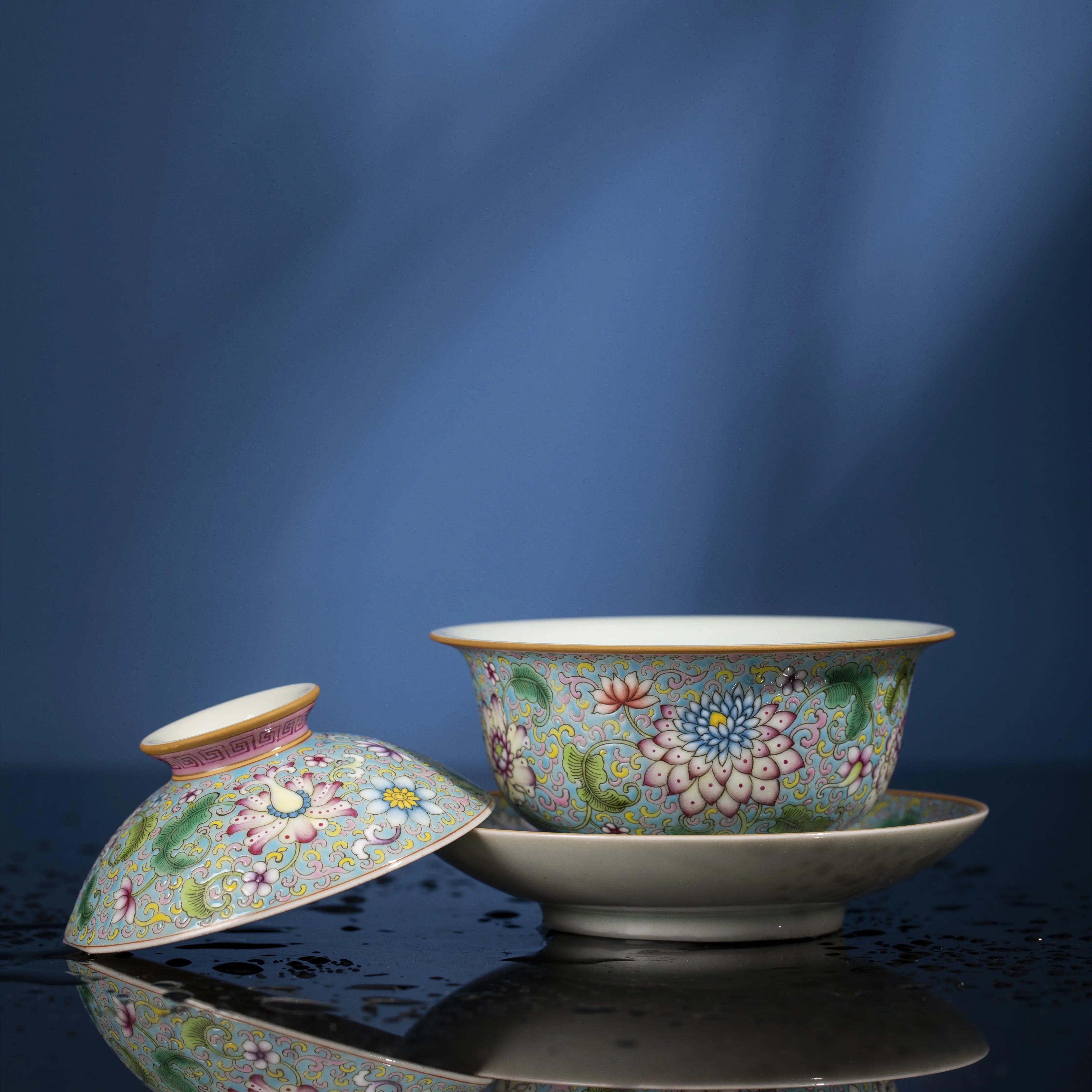 Fa Lang Cai - Jing De Zhen Porcelain Gaiwan zycschina