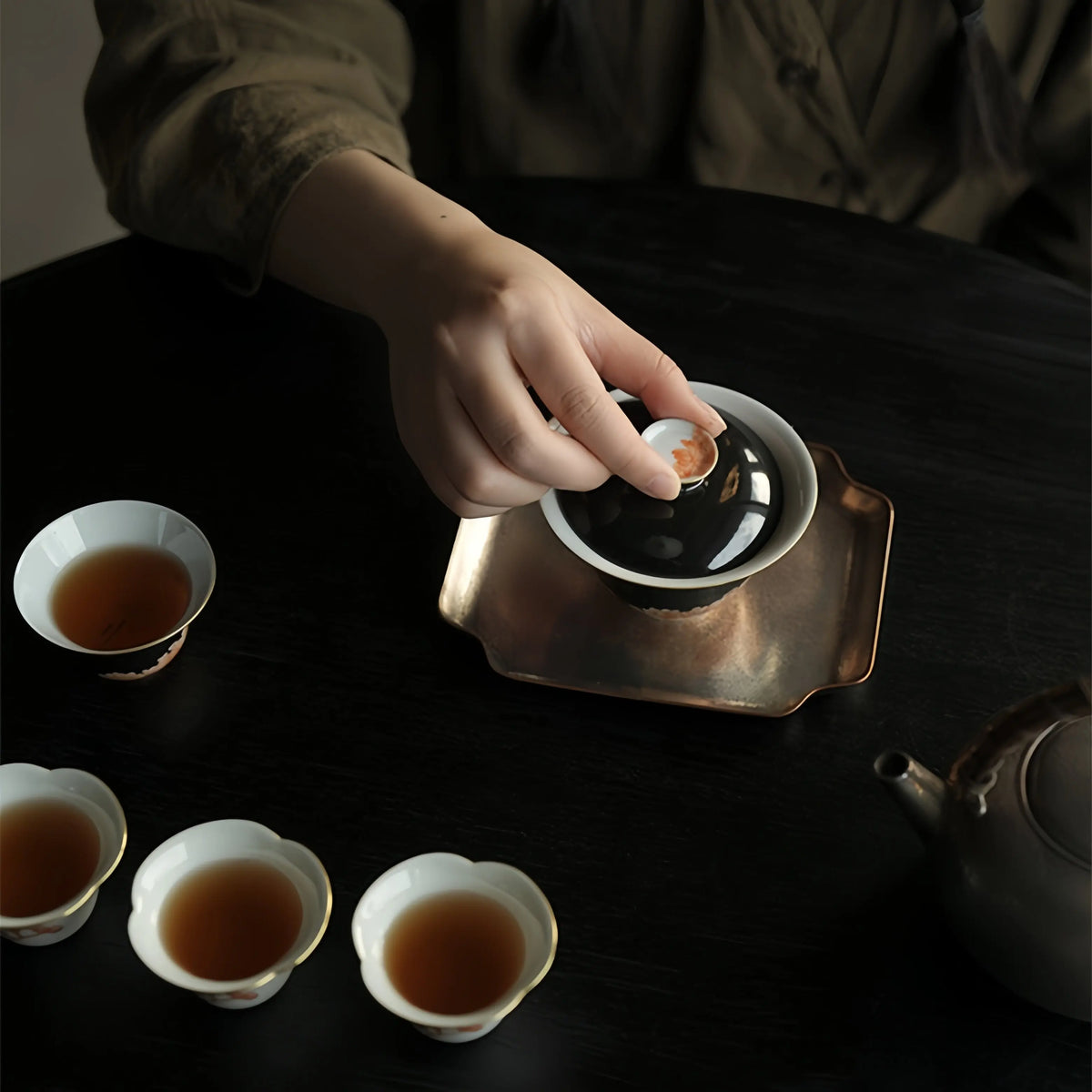 Fan Hong Wan Hua 130cc - Jingdezhen Porcelain Gaiwan Gift Set zycschina