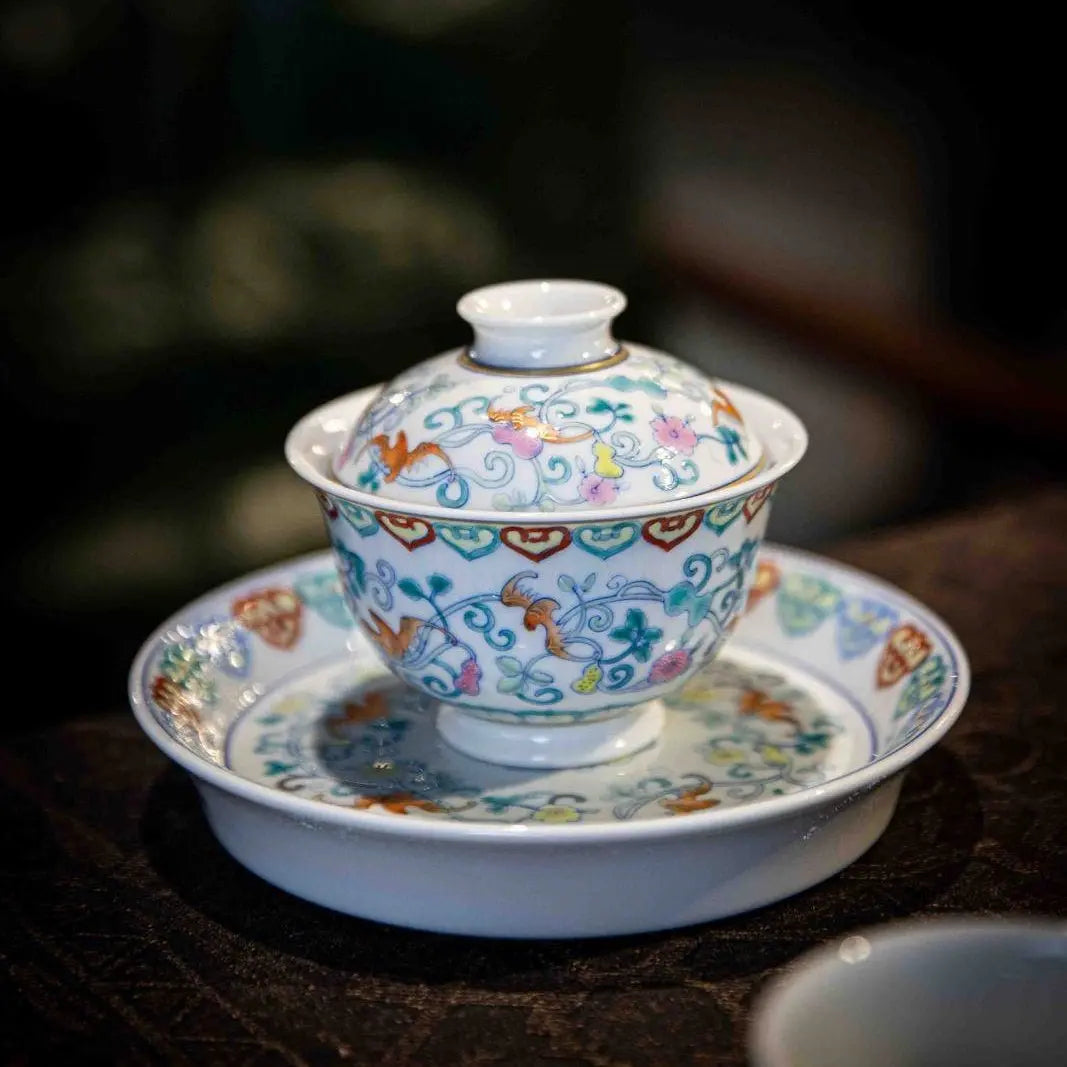 Fu Lu Ru Yi - Jing De Zhen Porcelain Gaiwan zycschina