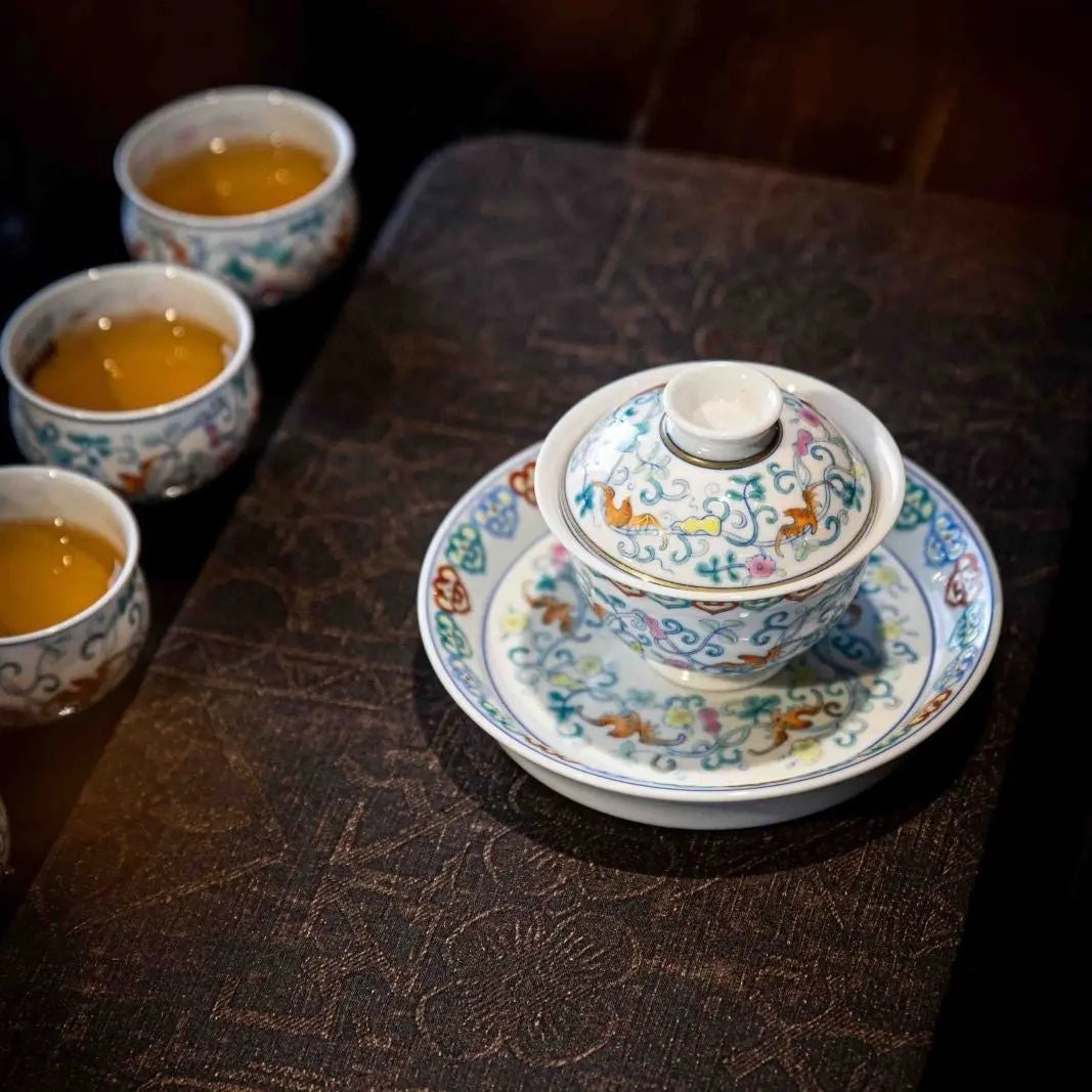 Fu Lu Ru Yi - Jing De Zhen Porcelain Gaiwan zycschina