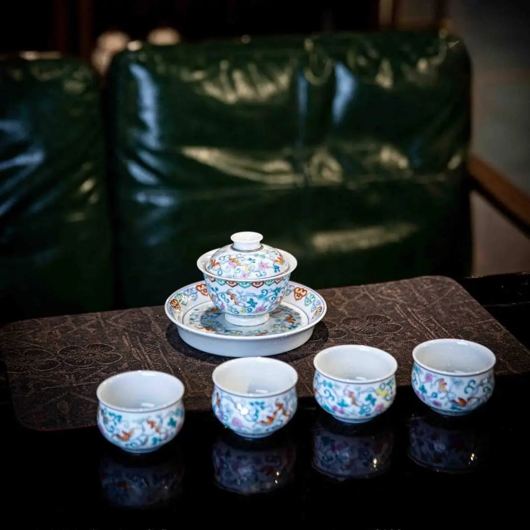 Fu Lu Ru Yi - Jing De Zhen Porcelain Gaiwan zycschina