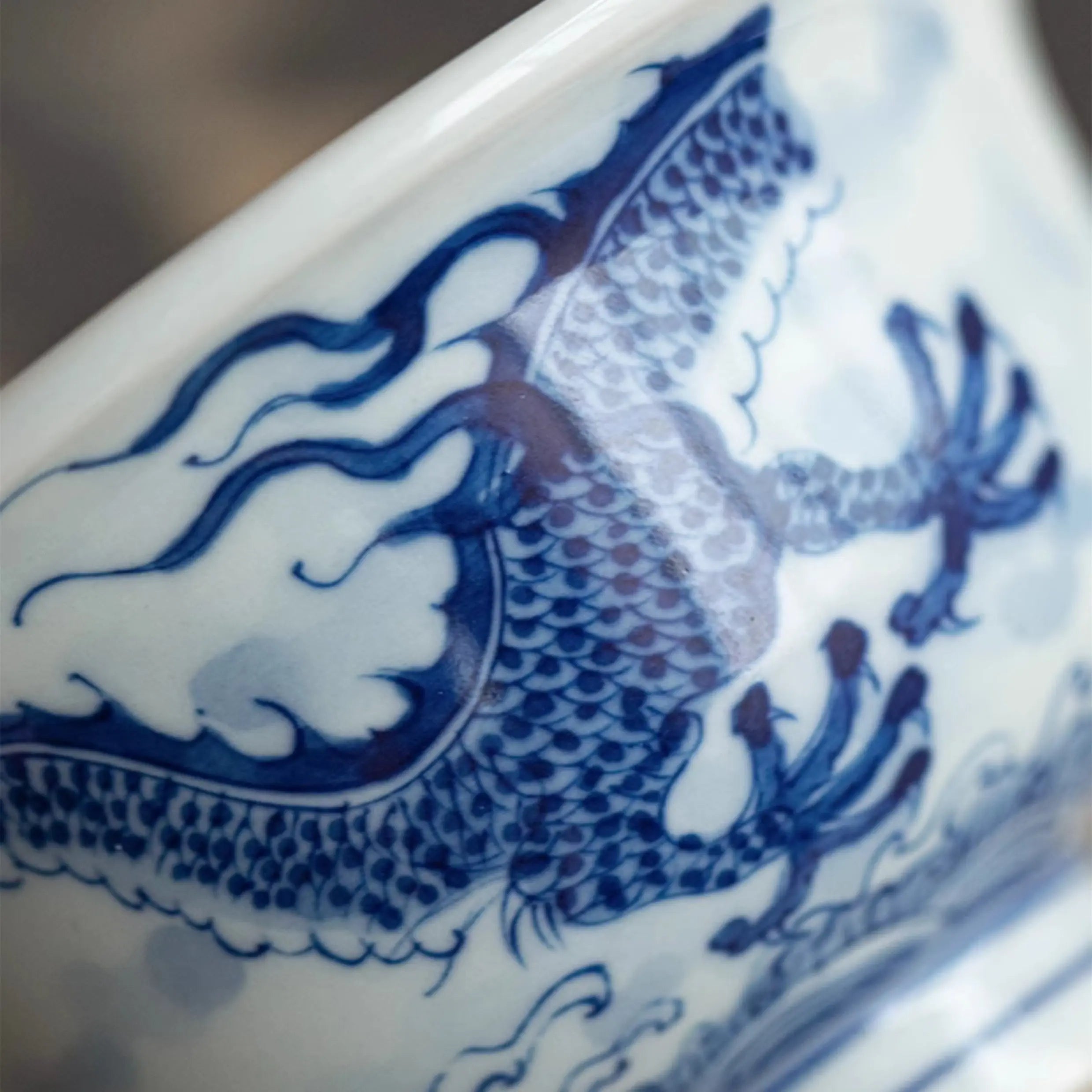 Guo Qiang Xiang Yun Long Wen - Porcelain Teacup zycschina