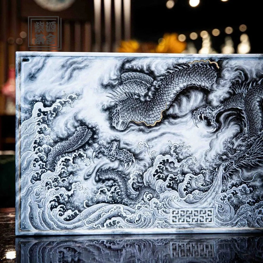 Hai Shui Ba Wang Long - Jing De Zhen Porcelain Tea tray zycschina
