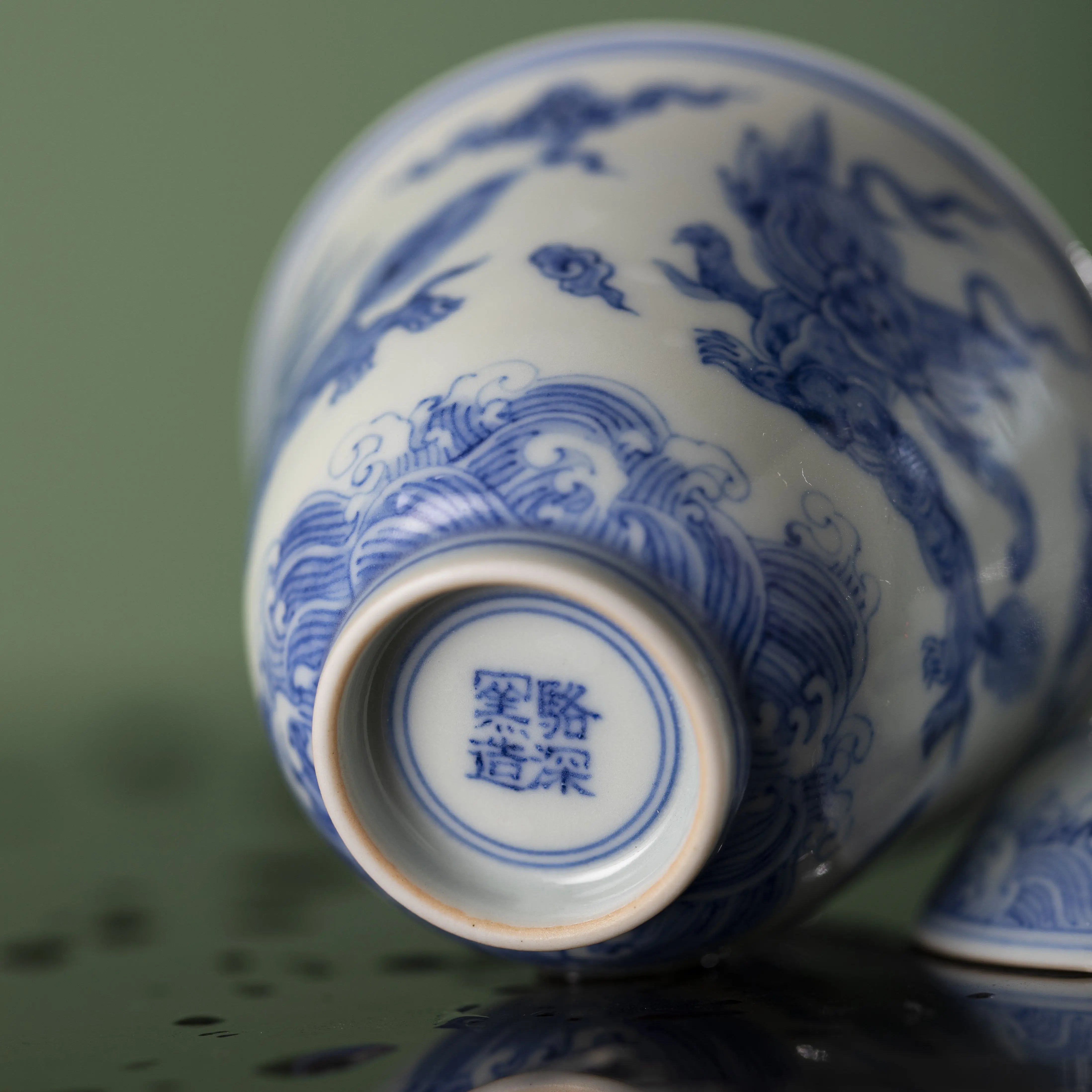 Hai Shui Rui Shou - Jing De Zhen Porcelain Gaiwan zycschina