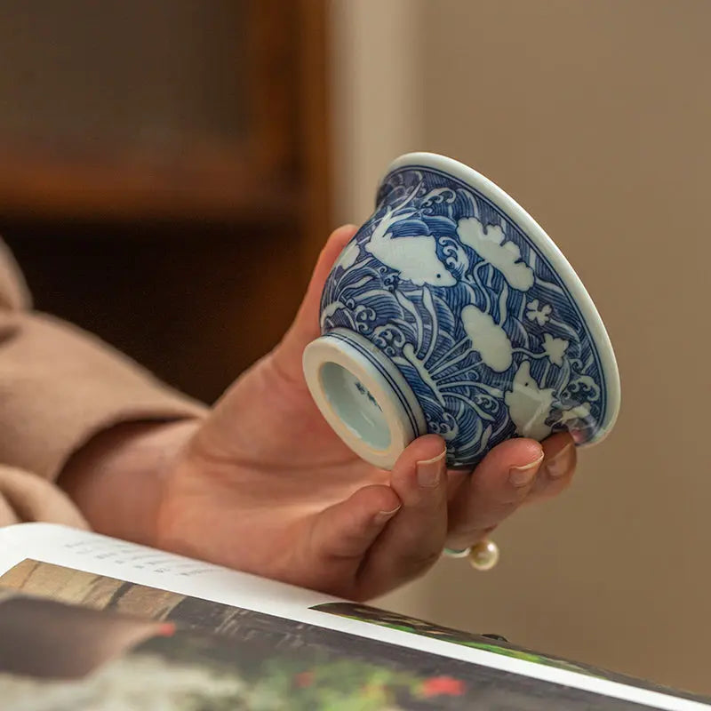 Hai Shui Yu Zao Wen - Jing De Zhen Porcelain Teacup zycschina