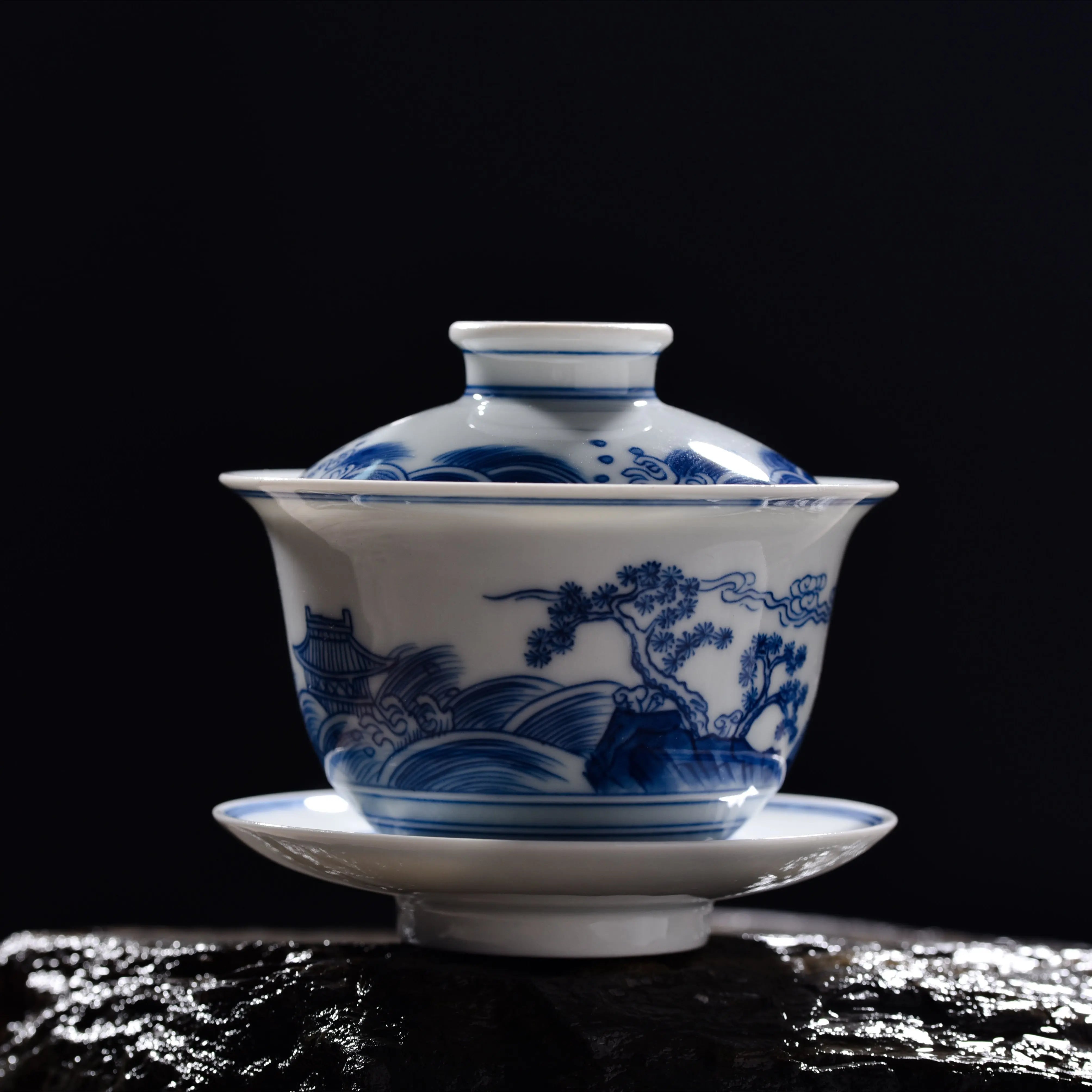 Hai Wu Tian Chou - Jing De Zhen Porcelain Gaiwan zycschina