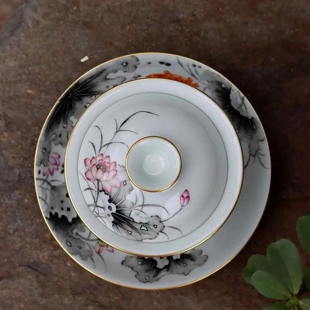 He Wei Gui 100cc - Jing De Zhen Porcelain Gaiwan zycschina