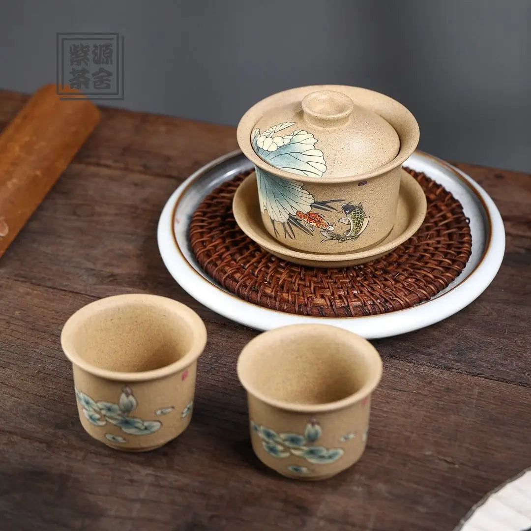 He Xiang Yu Xi Tu - Yixing Handmade Gaiwan 江苏宜兴