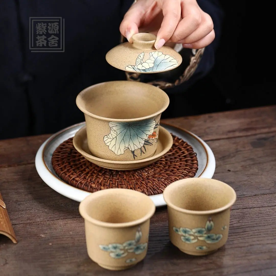 He Xiang Yu Xi Tu - Yixing Handmade Gaiwan 江苏宜兴