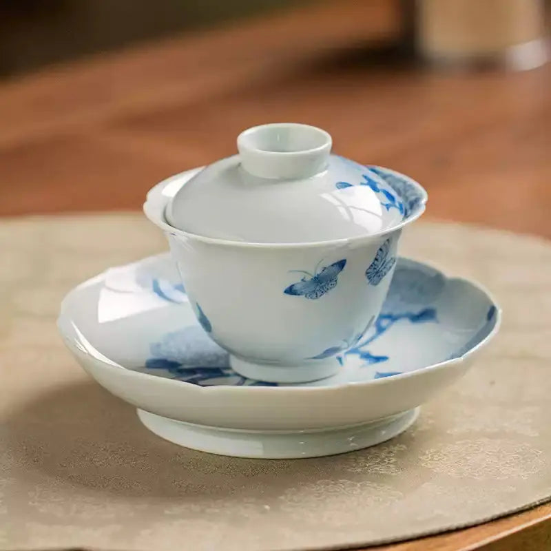 Hu Die Xiu Qiu Hua - Jing De Zhen Porcelain Gaiwan zycschina