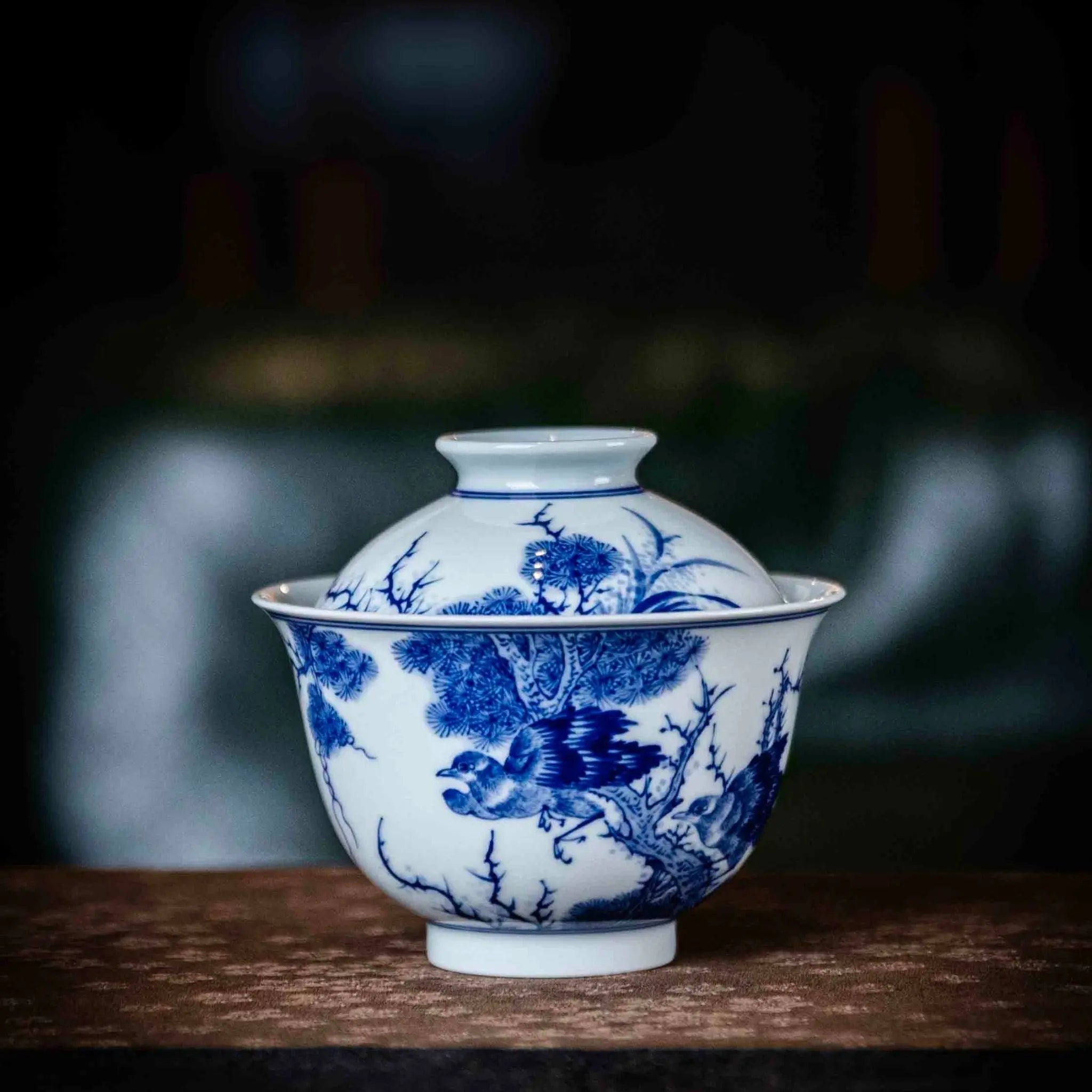 Hua Niao 120cc - Jing De Zhen Porcelain Gaiwan zycschina