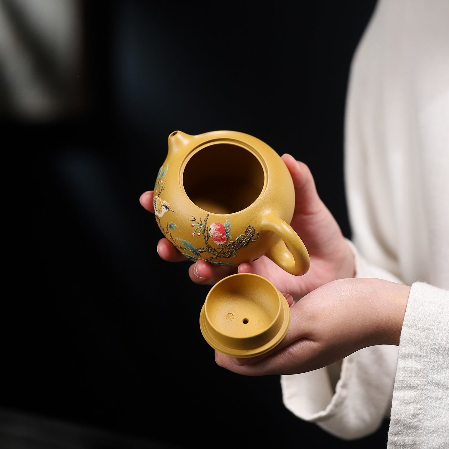 Hua Niao Xi Shi 230cc - Yixing Handmade Teapot 江苏宜兴
