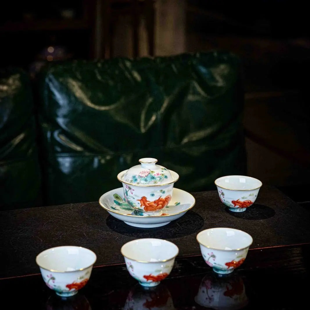 Jin Shang Tian Hua 130cc - Jing De Zhen Porcelain Gaiwan zycschina