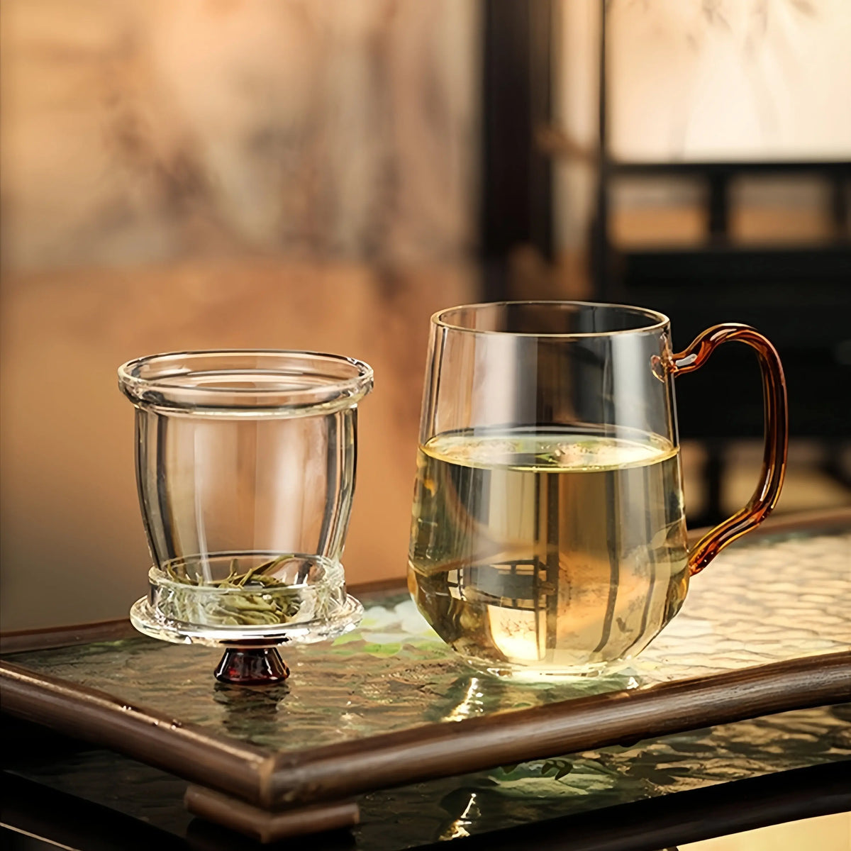 Jin Song Bei 420cc - Glass Tea Mug zycschina