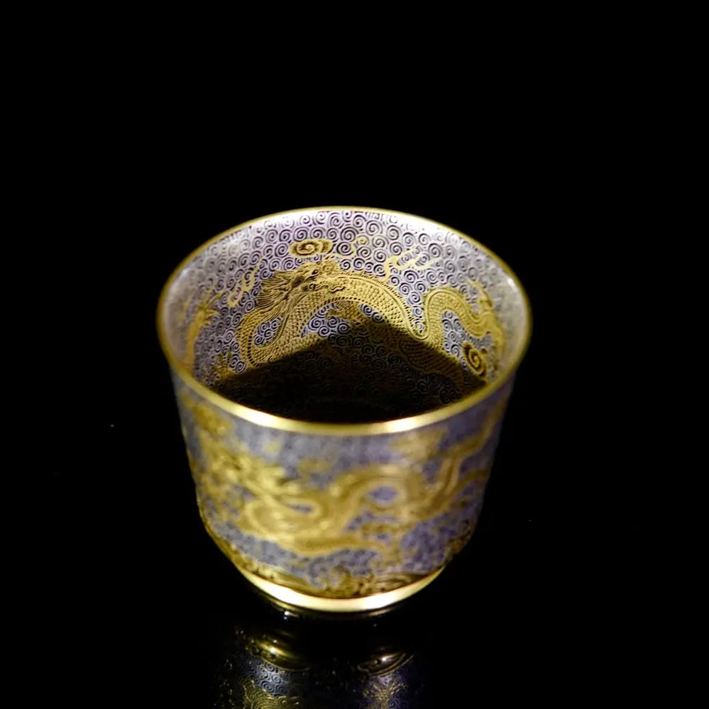 Jin Yin Cuo Hai Shui Wu Long Wen - Jing De Zhen Porcelain Teacup zycschina