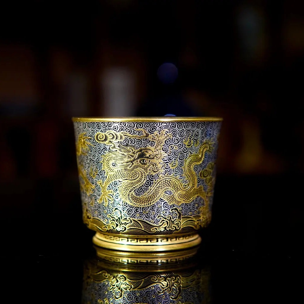 Jin Yin Cuo Hai Shui Wu Long Wen - Jing De Zhen Porcelain Teacup zycschina