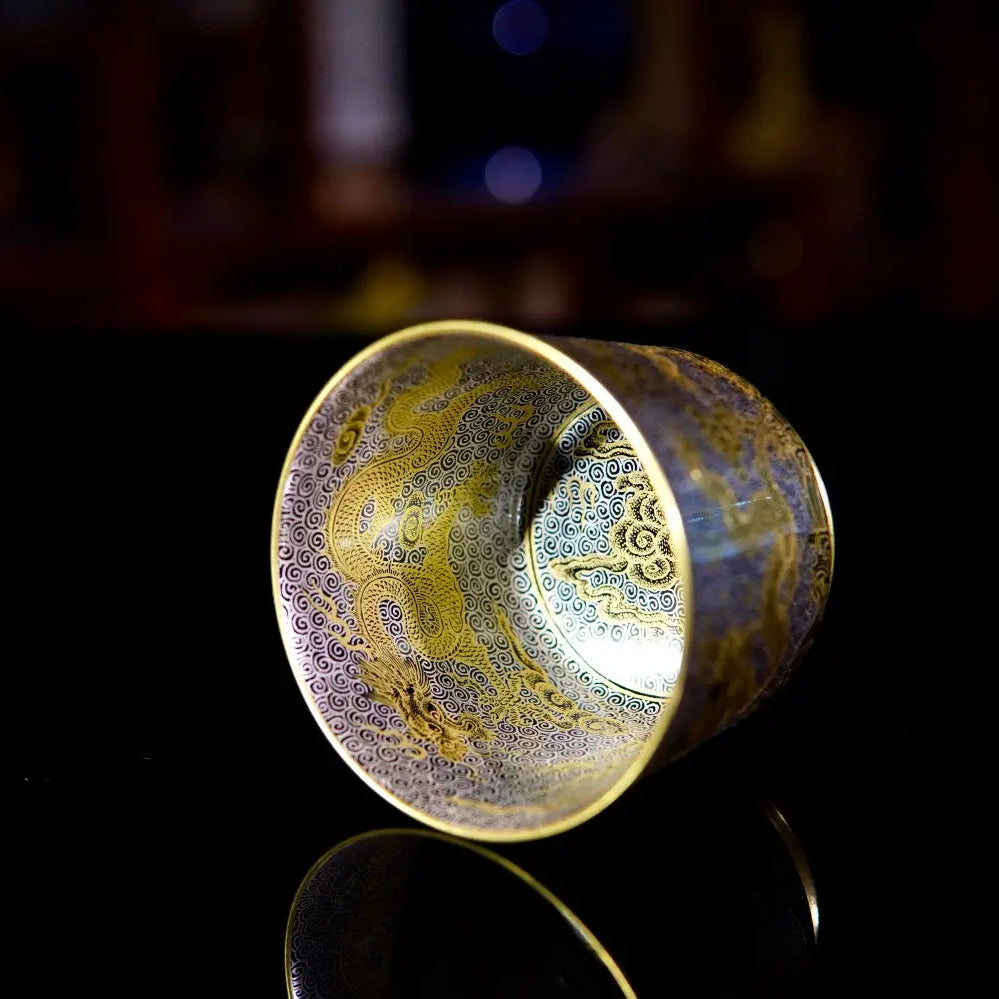 Jin Yin Cuo Hai Shui Wu Long Wen - Jing De Zhen Porcelain Teacup zycschina