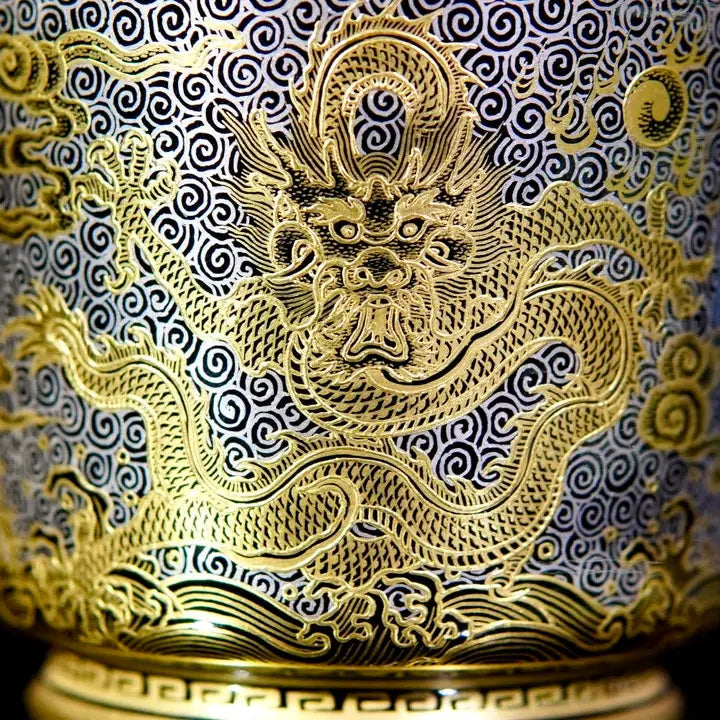 Jin Yin Cuo Hai Shui Wu Long Wen - Jing De Zhen Porcelain Teacup zycschina