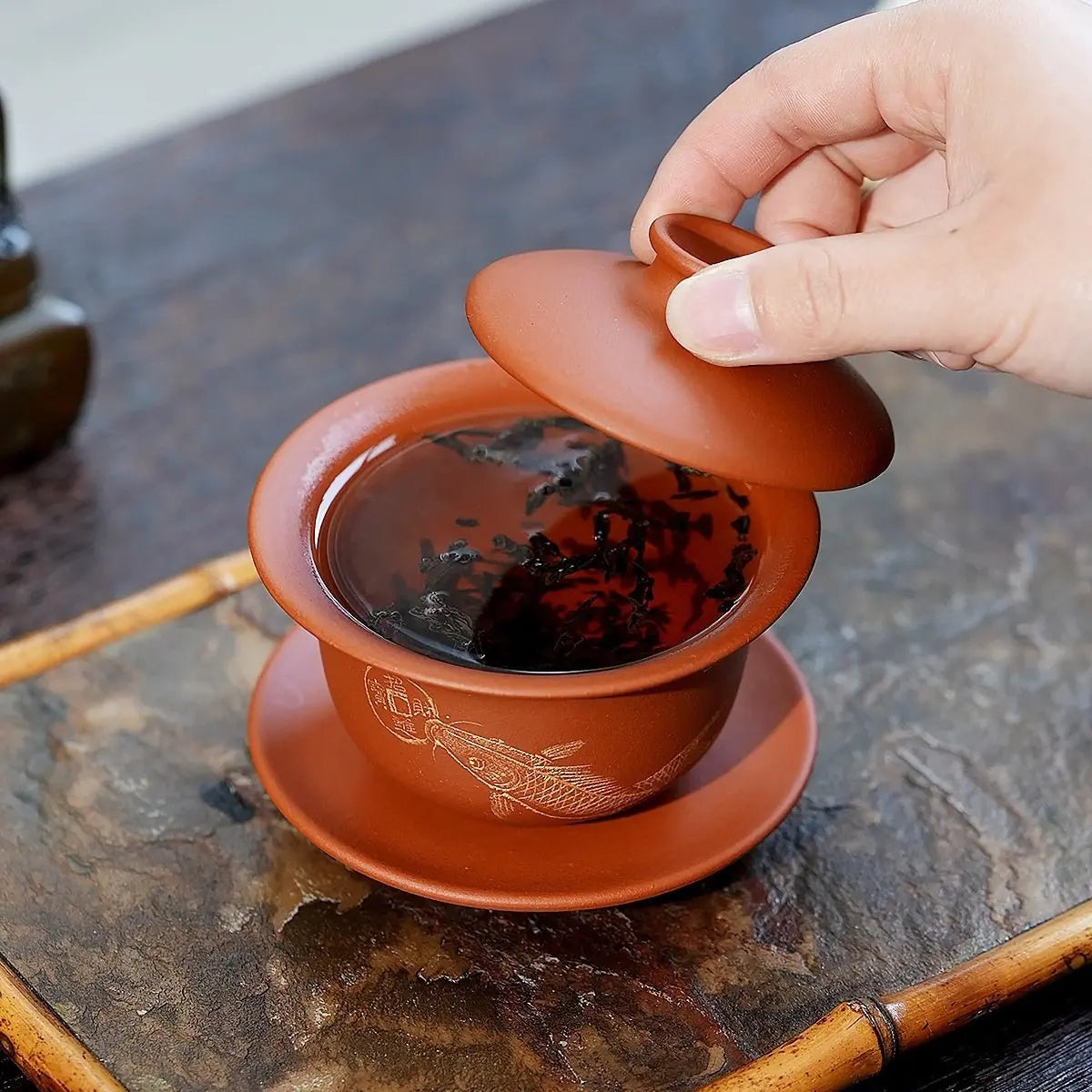 Jin Yu Man Tang 120cc - Yixing Handmade Gaiwan 江苏宜兴