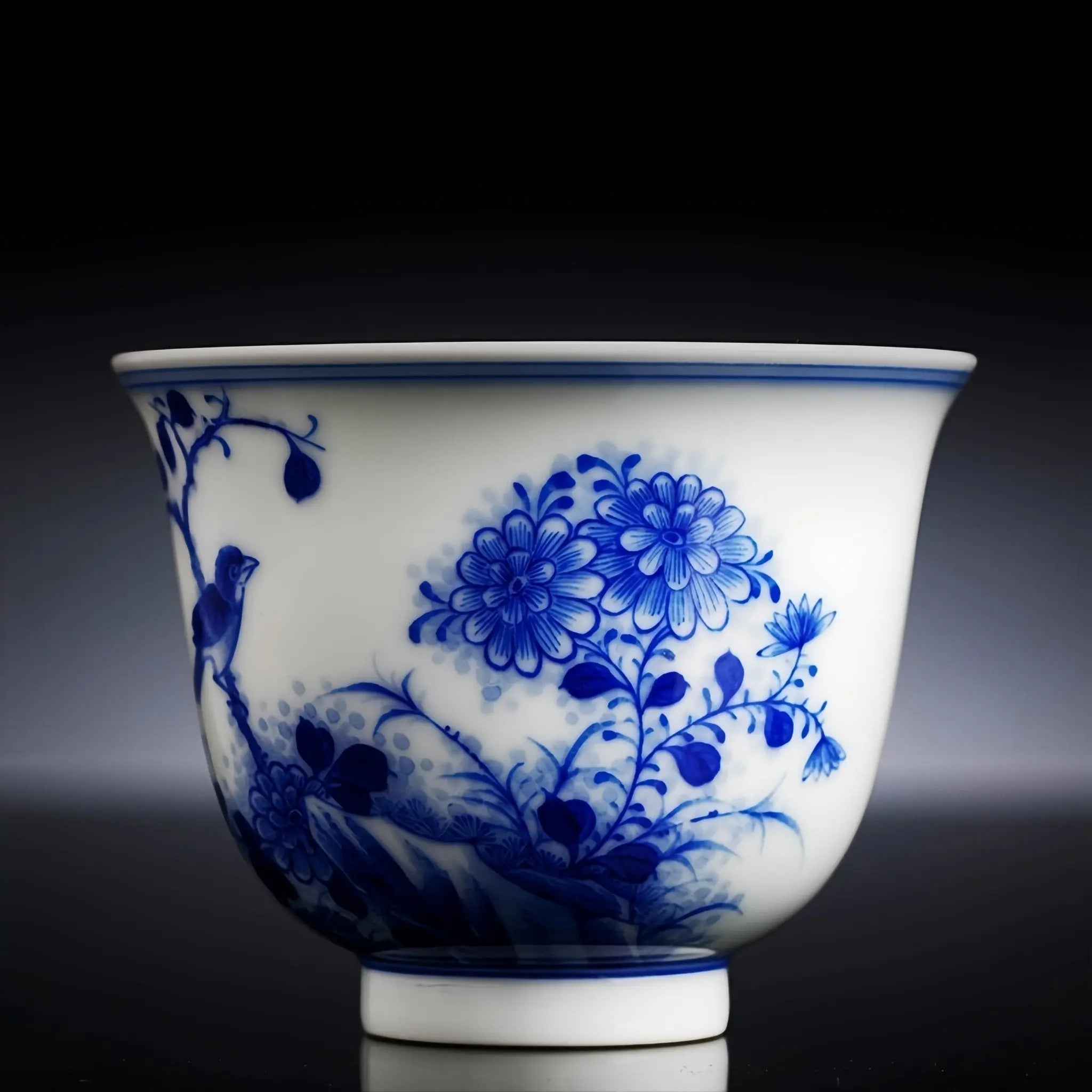 Ju Shi Hua Niao 70cc - Jing De Zhen Porcelain Teacup zycschina