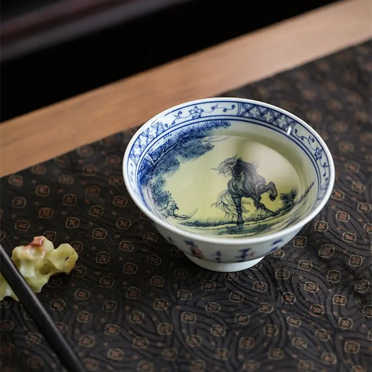 Jun Ma Tu - Jing De Zhen Porcelain Teacup zycschina