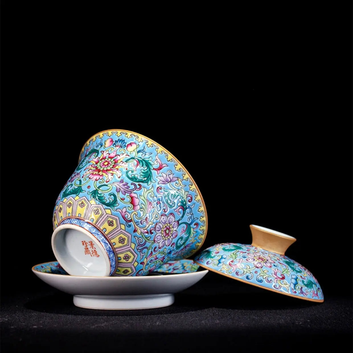 Lan Di Chan Zhi Lian - Jing De Zhen Porcelain Gaiwan zycschina