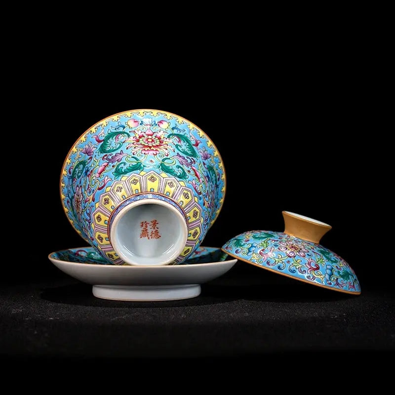 Lan Di Chan Zhi Lian - Jing De Zhen Porcelain Gaiwan zycschina