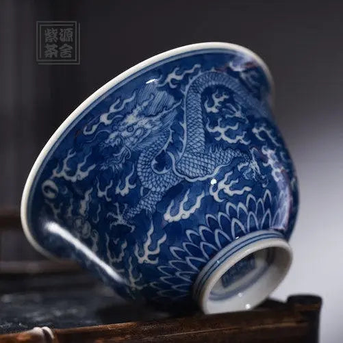 Lan Di Long Wen - Jing De Zhen Porcelain Gaiwan zycschina