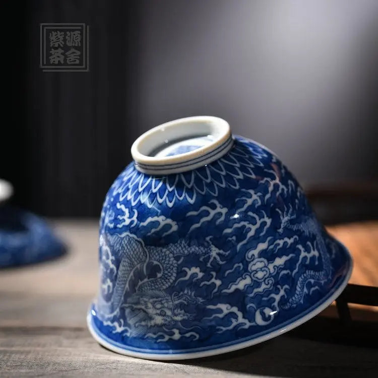 Lan Di Long Wen - Jing De Zhen Porcelain Gaiwan zycschina