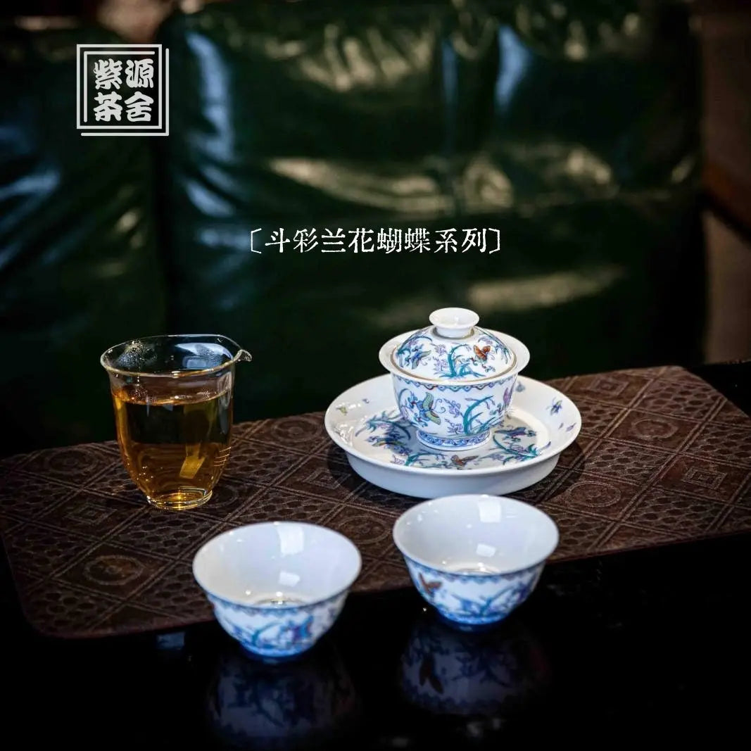 Lan Hua Hu Die 125cc - Jing De Zhen Porcelain Gaiwan zycschina
