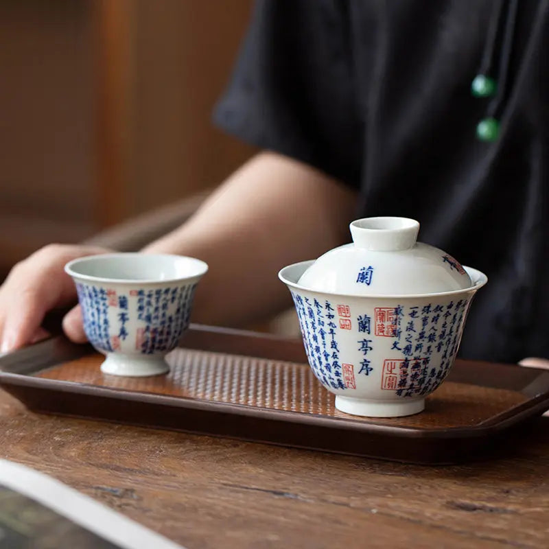 Lan Ting Xu - Jing De Zhen Porcelain Gaiwan zycschina