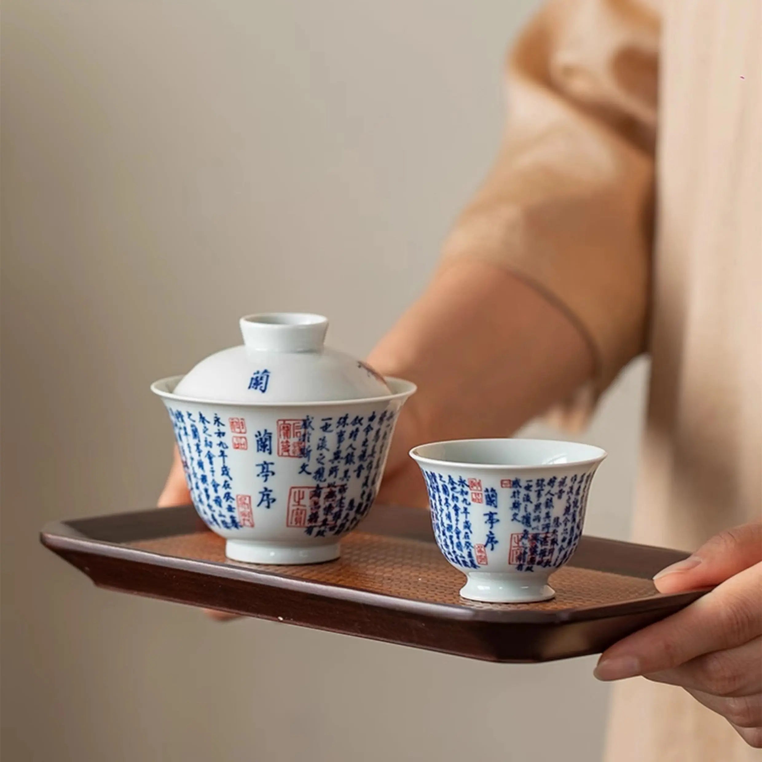 Lan Ting Xu - Jing De Zhen Porcelain Gaiwan zycschina