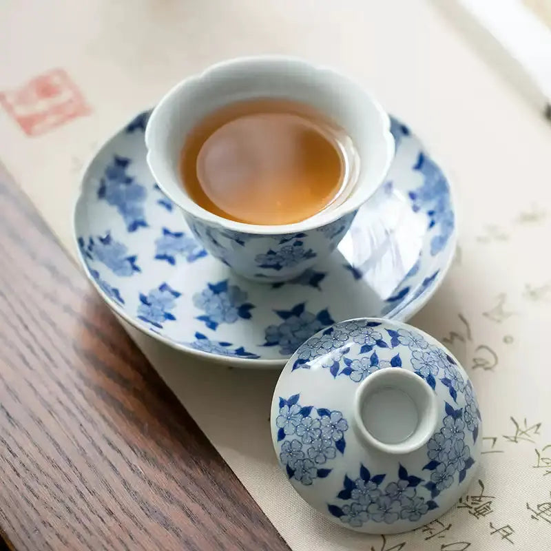 Li Hua Sa Jin - Jing De Zhen Porcelain Gaiwan zycschina