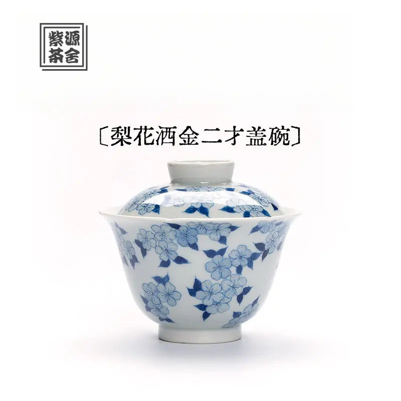 Li Hua Sa Jin - Jing De Zhen Porcelain Gaiwan zycschina