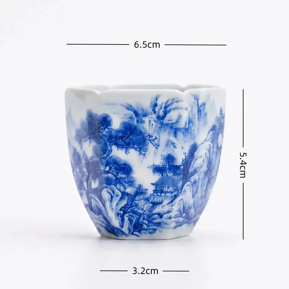 Liu Fang Shan Shui 100cc - Jingdezhen Porcelain Teacup zycschina
