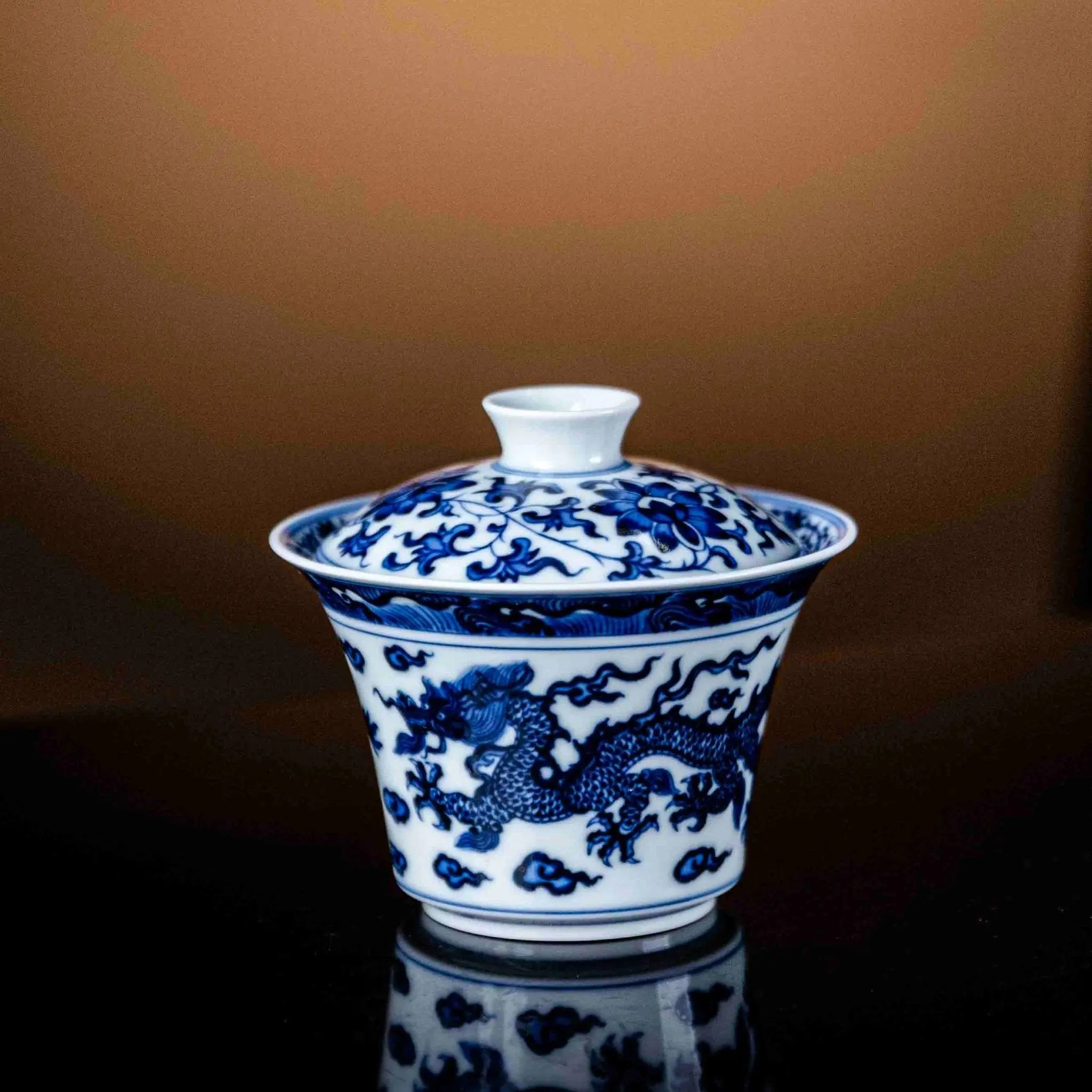 Long Chuan Hua 120cc - Jing De Zhen Porcelain Gaiwan zycschina