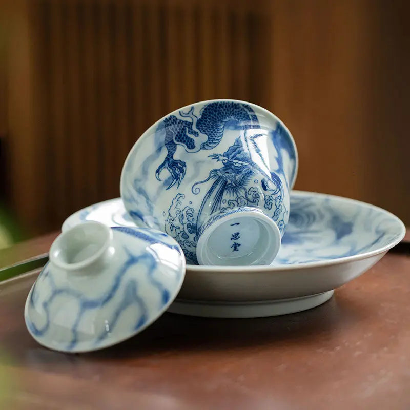 Long Teng Tu - Jing De Zhen Porcelain Gaiwan zycschina