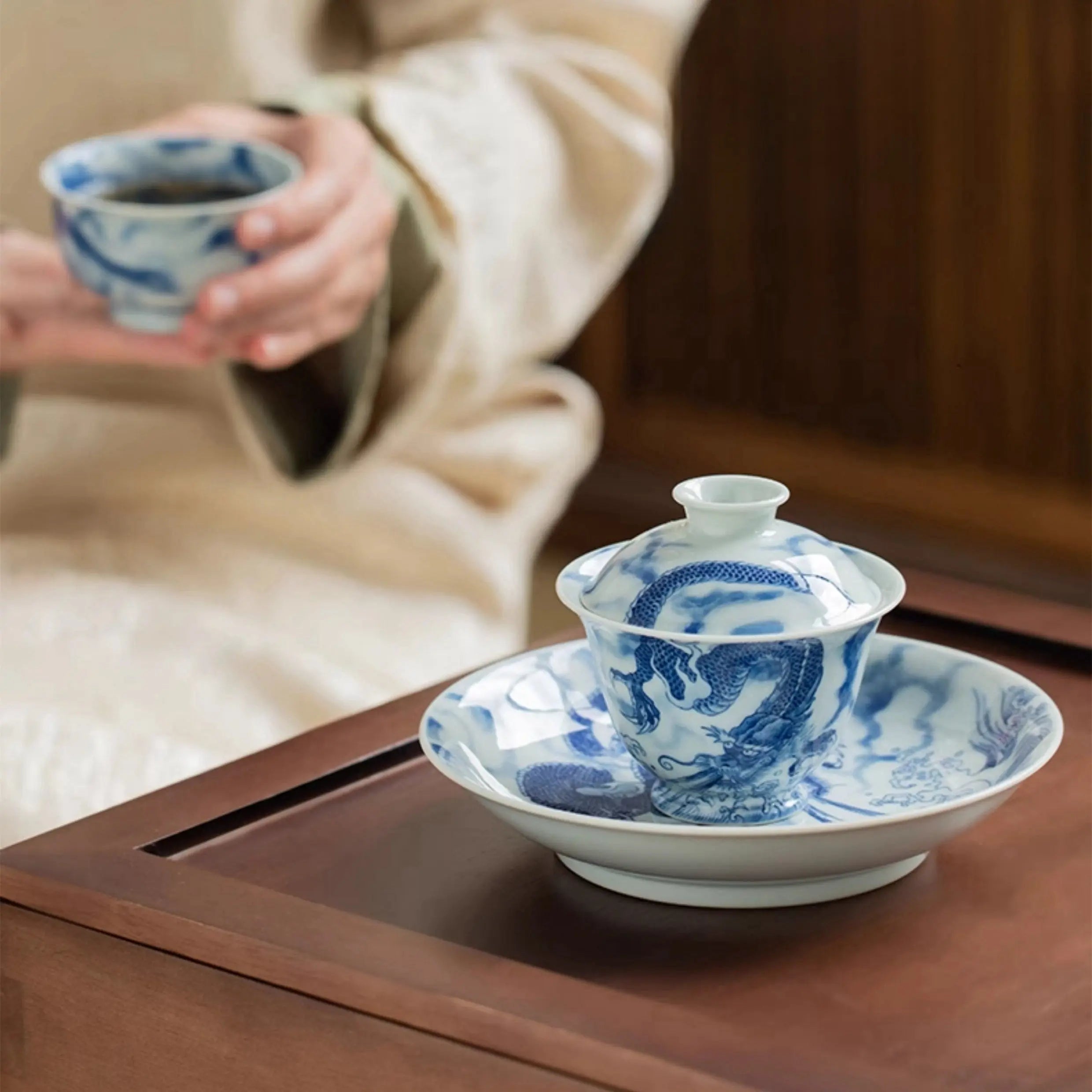 Long Teng Tu - Jing De Zhen Porcelain Gaiwan zycschina