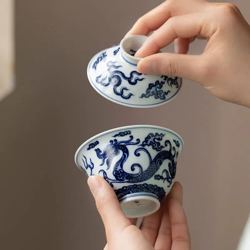 Long Wen - Jing De Zhen Porcelain Gaiwan zycschina