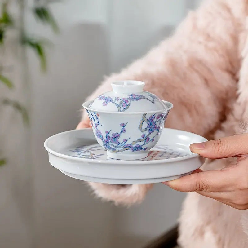 Mei Hua 140cc - Jing De Zhen Porcelain Gaiwan zycschina