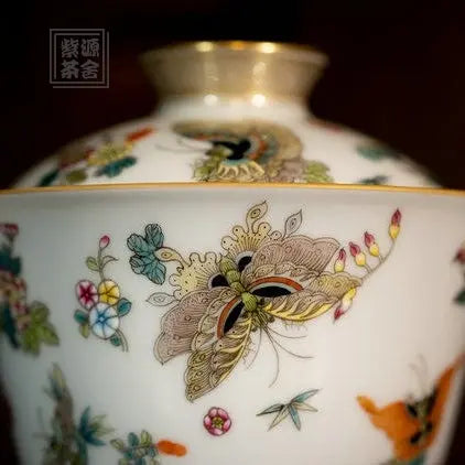 Miao Jin Die Lian Hua - Jing De Zhen Porcelain Gaiwan zycschina