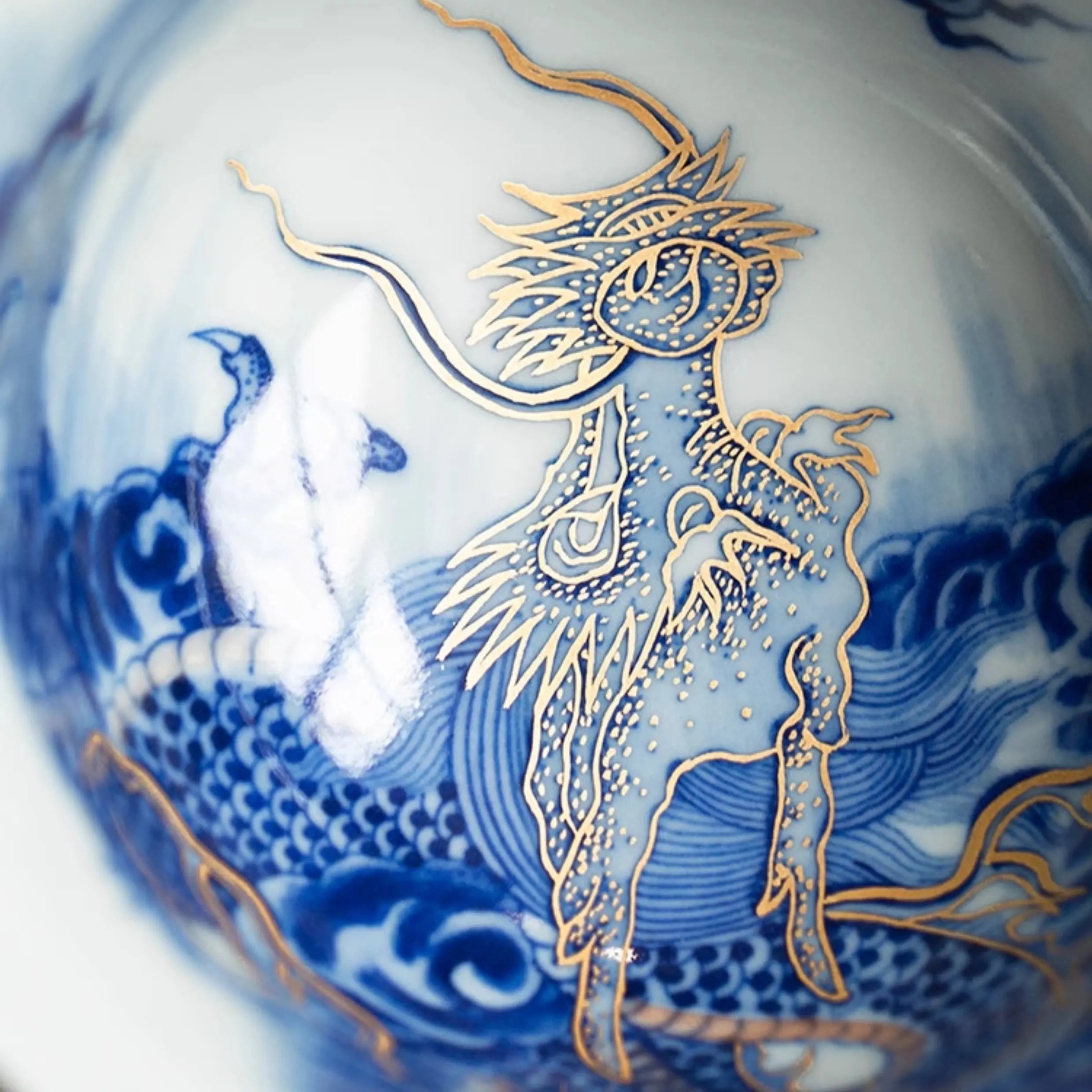 Miao Jin Guo Qiang Yun Long Wen - Jing De Zhen Porcelain Gaiwan zycschina