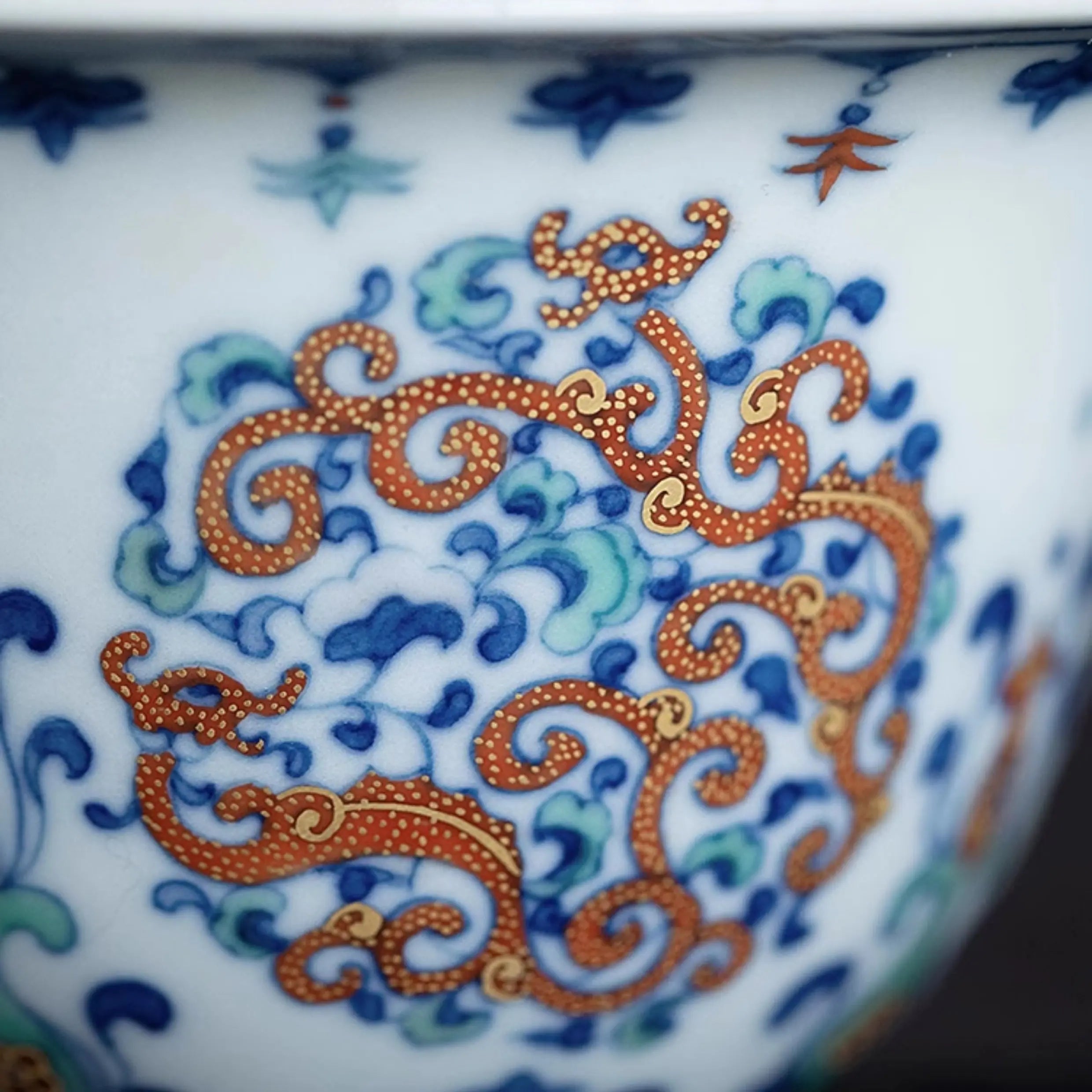 Miao Jin Kui Long Wen - Jing De Zhen Porcelain Gaiwan zycschina