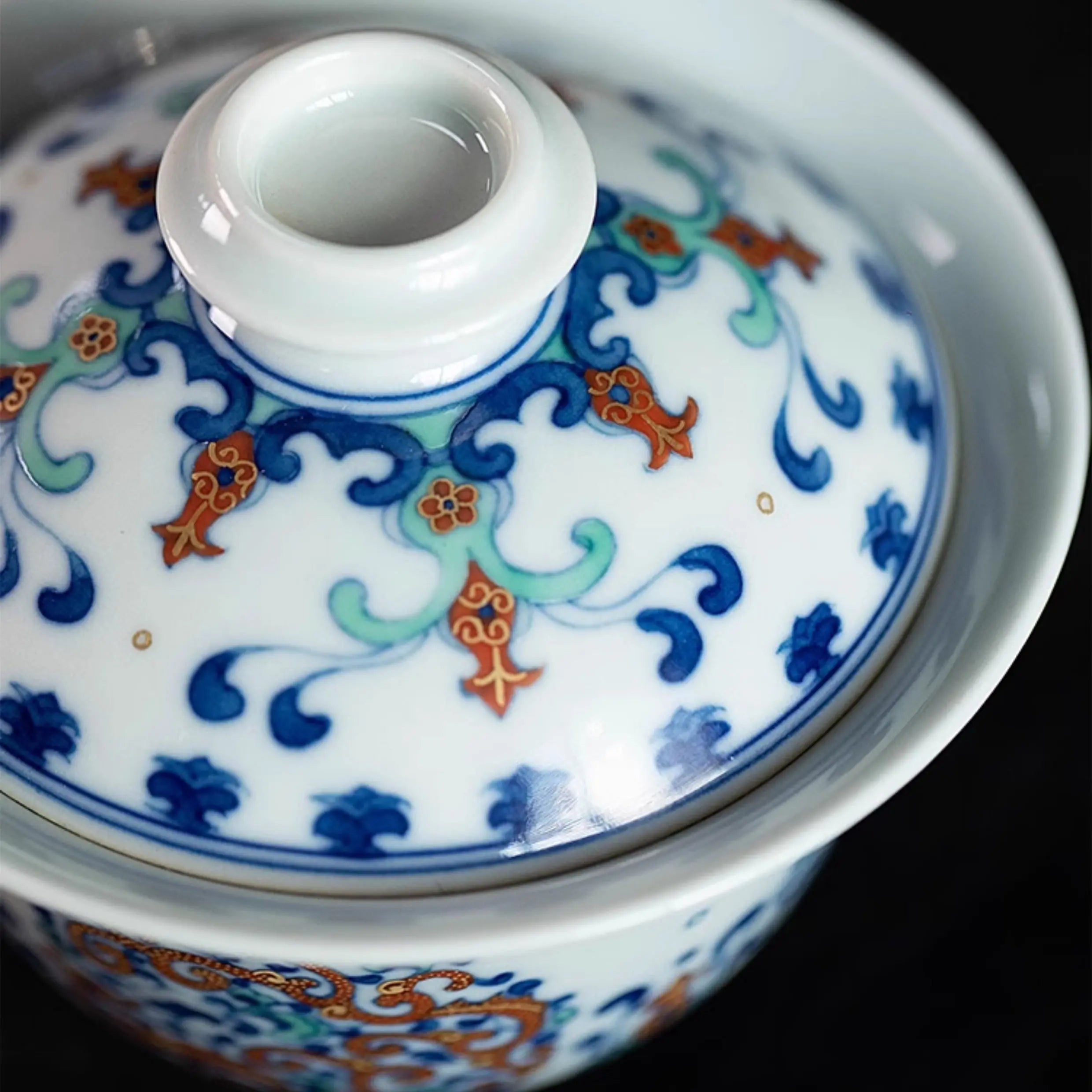 Miao Jin Kui Long Wen - Jing De Zhen Porcelain Gaiwan zycschina