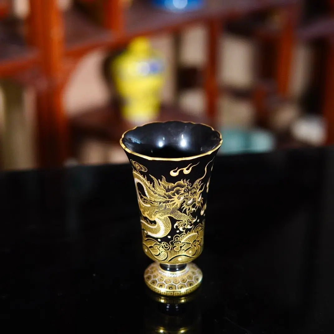 Miao Jin Shuang Long Wen - Jing De Zhen Porcelain Gaiwan zycschina